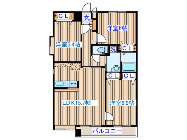 セレッソ泉中央の物件間取画像